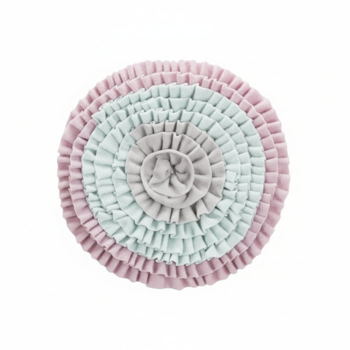 Trixie - Junior Snuffelmat - Interactieve Puzzel - Roze / Mint / Grijs (38 cm) - Bivakshop