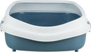 Trixie - Kattenbak Primo XXL Met Rand Blauw/Wit - 71x56x25 cm - Extra Groot - Bivakshop