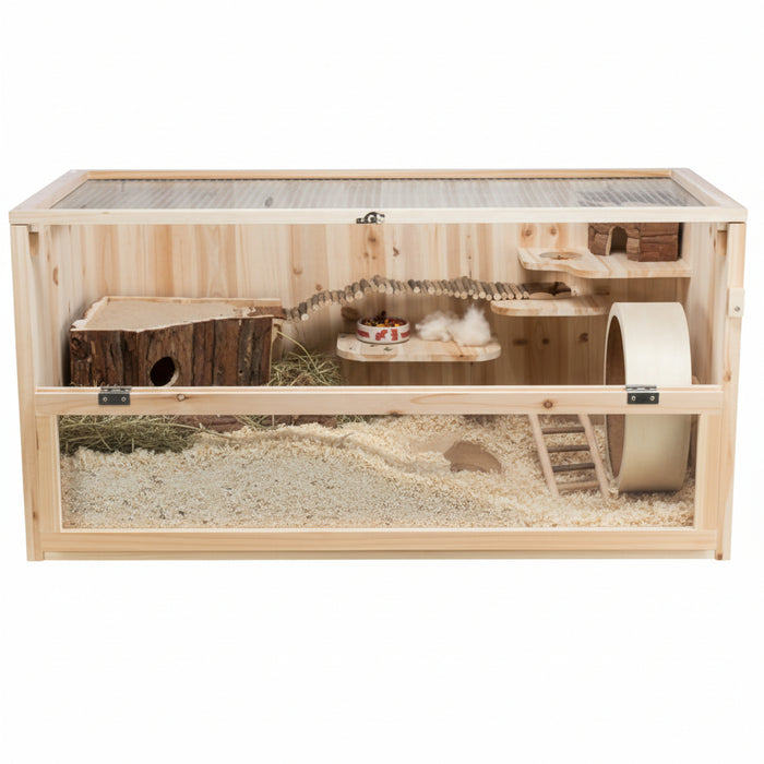 Trixie - Knaagdierverblijf Hout - Luxe Graaf - en Speelparadijs (100 cm) - Bivakshop