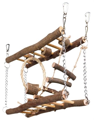 Trixie - Natural Living Hangbrug - Interactief Speelstation (27x17x7 cm) - Bivakshop