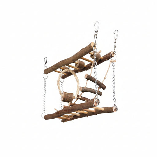 Trixie - Natural Living Hangbrug - Interactief Speelstation (27x17x7 cm) - Bivakshop