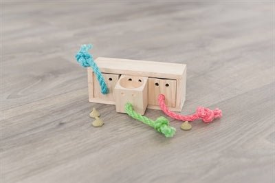 Trixie - Snack Kubus Hout - Interactief Intelligentiespeelgoed (16x6x7 cm) - Bivakshop