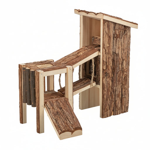 Trixie - Speelplaats Tjorven Muizen/Hamsters - Schorshout 32x19x29 cm - Bivakshop