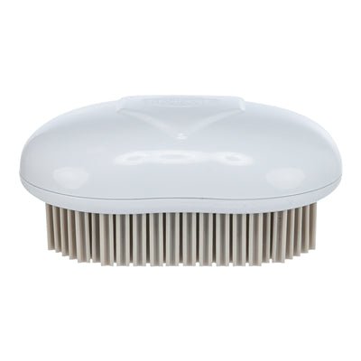 Trixie - Textielborstel - Wit / Grijs - 7 x 10 cm - Bivakshop