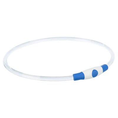 Trixie – USB Flash Light Halsband Blauw (40 cm & 65 cm) – Oplaadbaar – 200 m Zichtbaarheid - Bivakshop