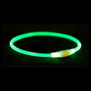 Trixie – USB Flash Light Halsband Groen (40 cm & 65 cm) – Oplaadbaar – 200 m Zichtbaarheid - Bivakshop