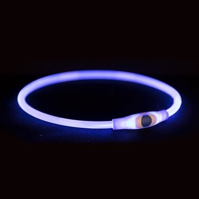 Trixie – USB Flash Light Halsband Multikleur (40 cm & 65 cm) – Oplaadbaar – 200 m Zichtbaarheid - Bivakshop