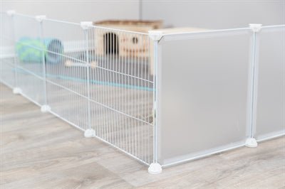 Trixie - Vloer voor Indoorren - Beschermbodem Grijs/Wit (140 x 70 cm) - Bivakshop