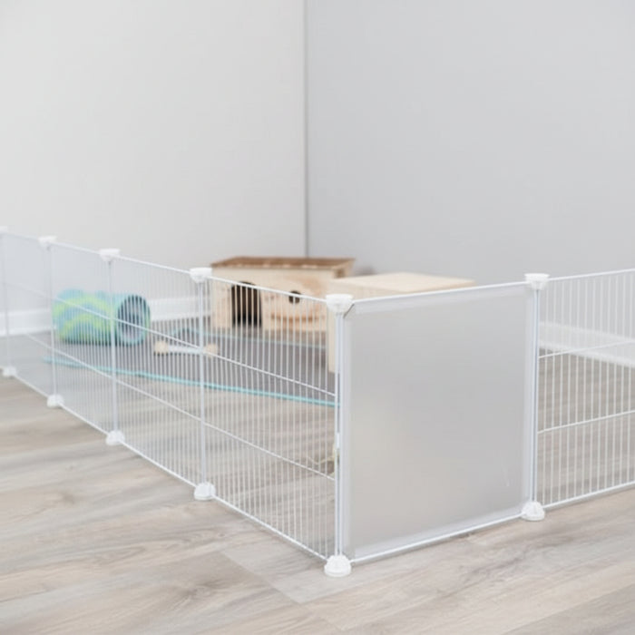 Trixie - Vloer voor Indoorren - Beschermbodem Grijs/Wit (140 x 70 cm) - Bivakshop
