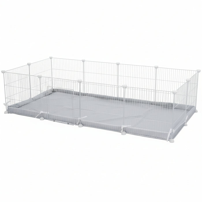 Trixie - Vloer voor Indoorren - Beschermbodem Grijs/Wit (140 x 70 cm) - Bivakshop