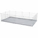 Trixie - Vloer voor Indoorren - Beschermbodem Grijs/Wit (140 x 70 cm) - Bivakshop
