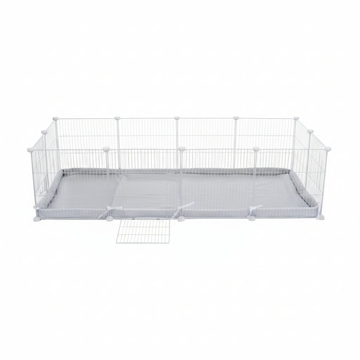 Trixie - Vloer voor Indoorren - Beschermbodem Grijs/Wit (140 x 70 cm) - Bivakshop
