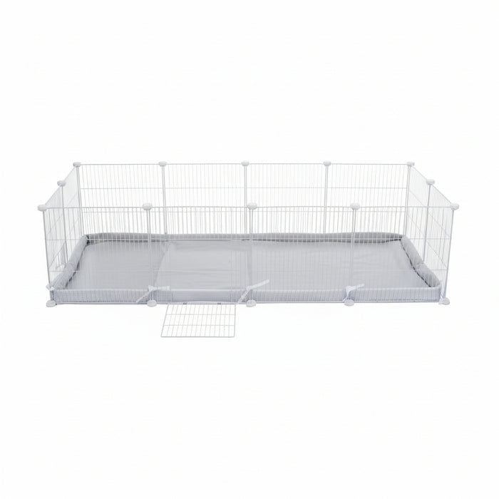 Trixie - Vloer voor Indoorren - Beschermbodem Grijs/Wit (140 x 70 cm) - Bivakshop
