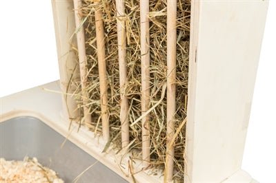 Trixie - Voederstation - Met Voerbak, Waterbak & Hooiruif (70x47x41cm) - Bivakshop