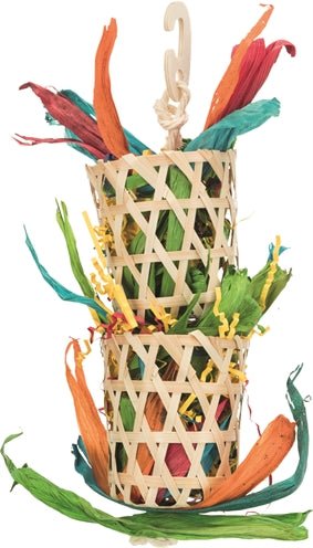 Trixie - Vogel Natuurspeelgoed - Palmblad & Maïslies aan Sisalkoord (35 cm) - Bivakshop