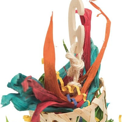 Trixie - Vogel Natuurspeelgoed - Palmblad & Maïslies aan Sisalkoord (35 cm) - Bivakshop