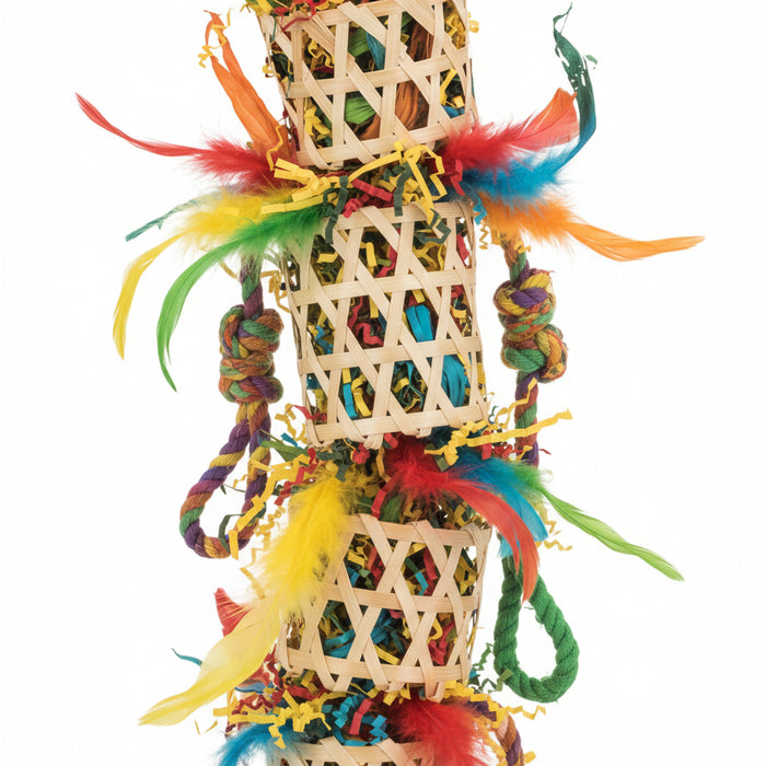 Trixie - Vogel Natuurspeelgoed - Palmblad & Maïslies aan Sisalkoord (35 cm) - Bivakshop