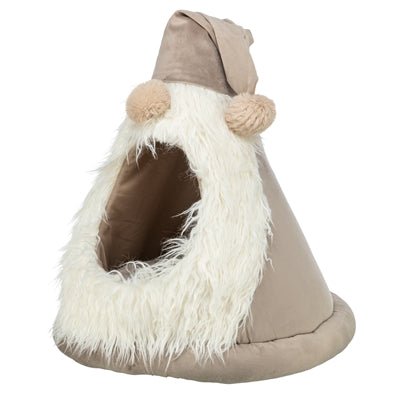 Trixie Xmas Tent Kabouter – Velvet Look – Beige Hondenspeelgoed - Bivakshop