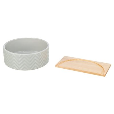 Trixie - Zandbad Met Platform Muizen/Hamsters - Keramiek/Hout 20x20 cm / 21x8 cm - Bivakshop