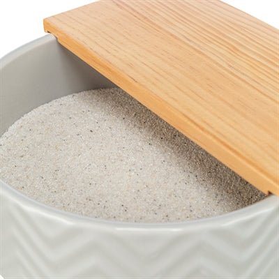 Trixie - Zandbad Met Platform Muizen/Hamsters - Keramiek/Hout 24x24 cm/25x9 cm - Bivakshop