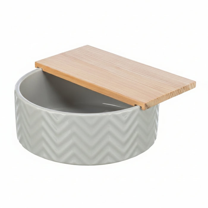 Trixie - Zandbad Met Platform Muizen/Hamsters - Keramiek/Hout 24x24 cm/25x9 cm - Bivakshop