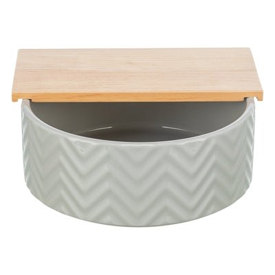 Trixie - Zandbad Met Platform Muizen/Hamsters - Keramiek/Hout 24x24 cm/25x9 cm - Bivakshop