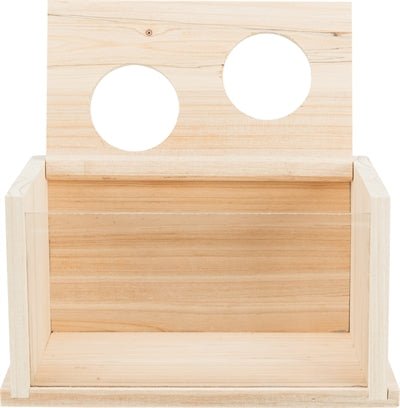 Trixie - Zandbad Voor Muizen / Hamsters - Houten Observatiebad (20x12x12 cm) - Bivakshop