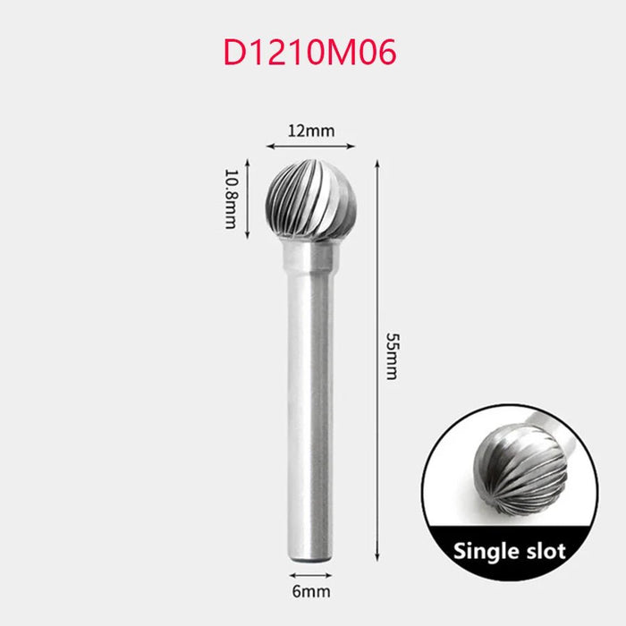 Tungsten carbide rotatiefrees – D/DX - type bolkop voor metaal - en houtbewerking - Bivakshop