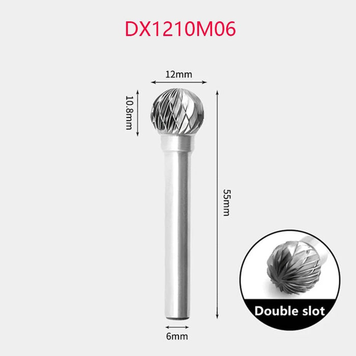 Tungsten carbide rotatiefrees – D/DX - type bolkop voor metaal - en houtbewerking - Bivakshop