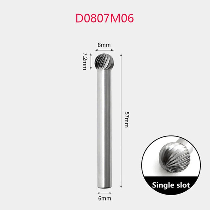 Tungsten carbide rotatiefrees – D/DX - type bolkop voor metaal - en houtbewerking - Bivakshop