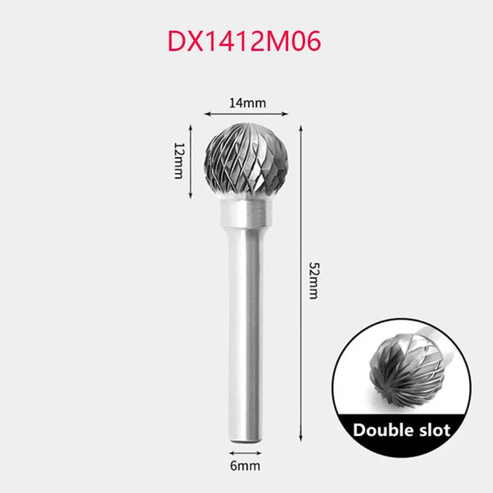 Tungsten carbide rotatiefrees – D/DX - type bolkop voor metaal - en houtbewerking - Bivakshop