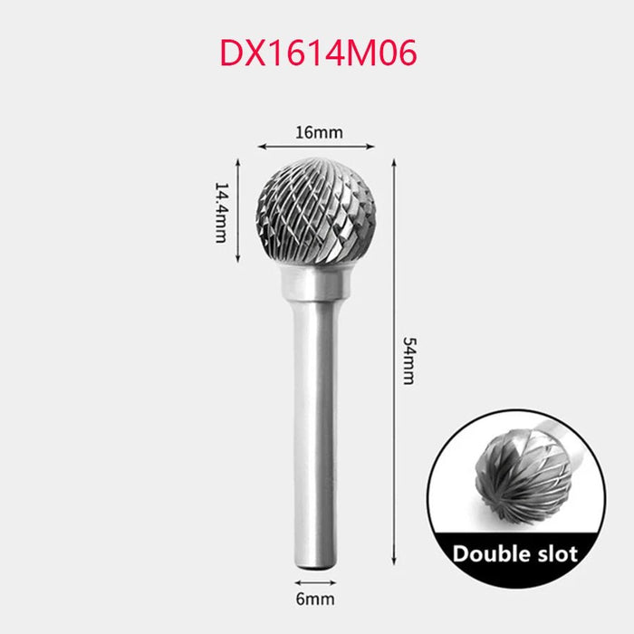 Tungsten carbide rotatiefrees – D/DX - type bolkop voor metaal - en houtbewerking - Bivakshop
