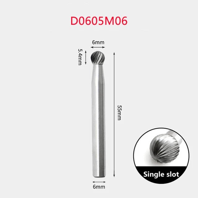Tungsten carbide rotatiefrees – D/DX - type bolkop voor metaal - en houtbewerking - Bivakshop