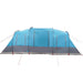Tunneltent – Waterdichte tent – Blauw – Ruim ontwerp – 4 of 6 Personen - Bivakshop