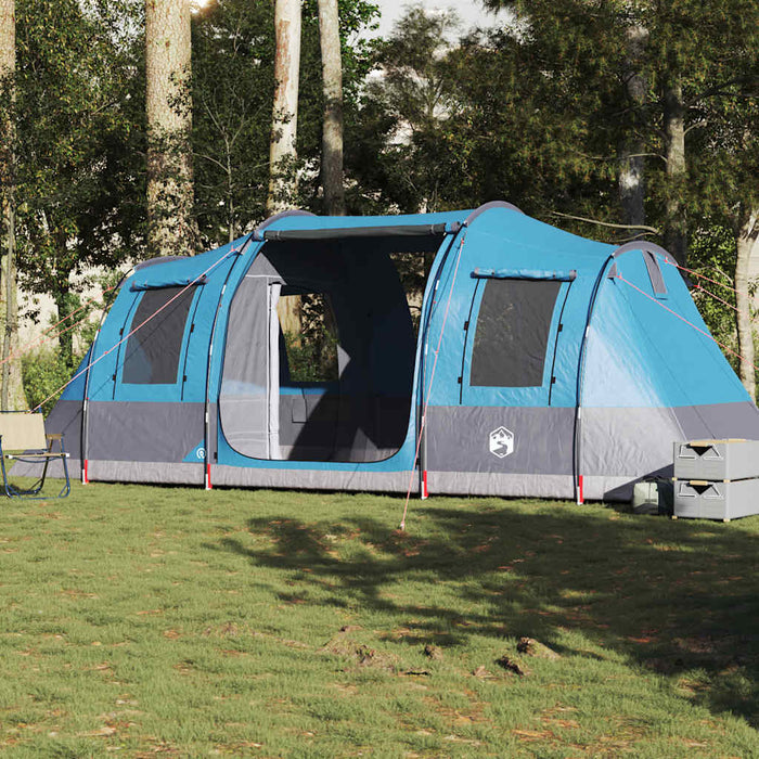 Tunneltent – Waterdichte tent – Blauw – Ruim ontwerp – 4 of 6 Personen - Bivakshop