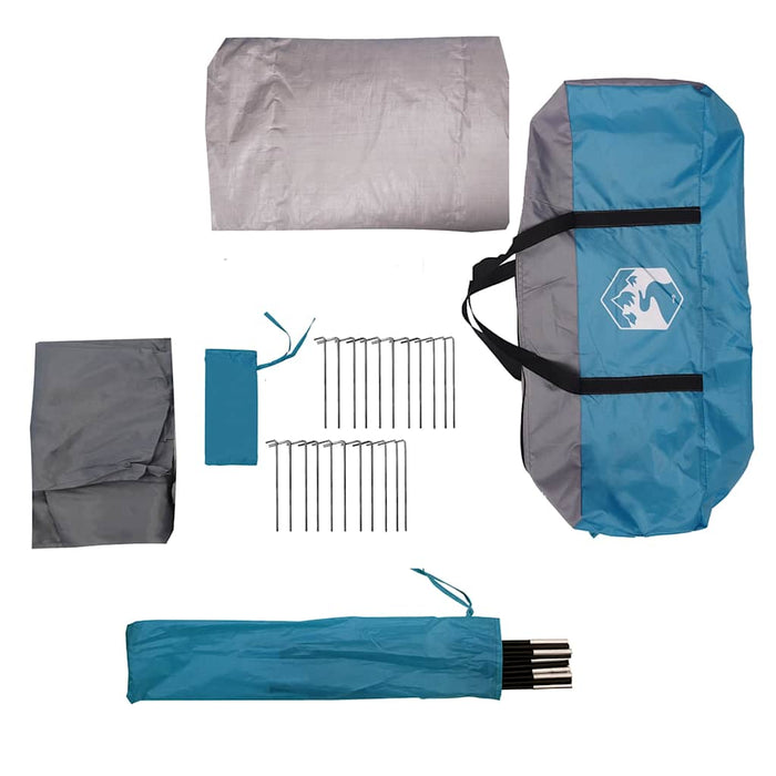 Tunneltent – Waterdichte tent – Blauw – Ruim ontwerp – 4 of 6 Personen - Bivakshop