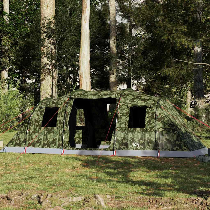 Tunneltent – Waterdichte tent – Camouflage – Ruim ontwerp – 4 of 6 Personen - Bivakshop