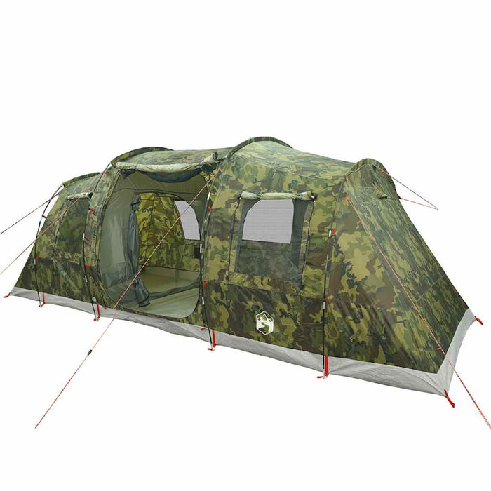 Tunneltent – Waterdichte tent – Camouflage – Ruim ontwerp – 4 of 6 Personen - Bivakshop