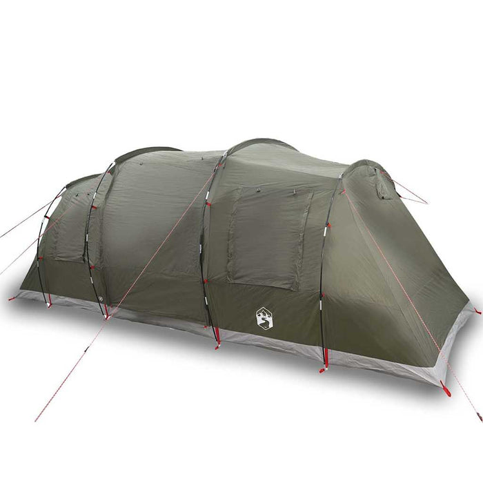 Tunneltent – Waterdichte tent – Olijfgroen – Ruim ontwerp – 4 of 6 Personen - Bivakshop