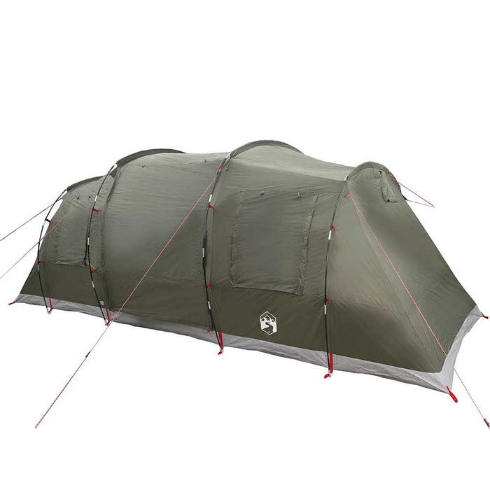 Tunneltent – Waterdichte tent – Olijfgroen – Ruim ontwerp – 4 of 6 Personen - Bivakshop