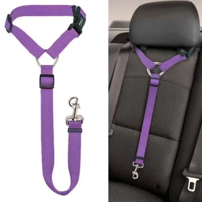 Twee - in - één honden autogordel – Nylon riem – Verstelbare veiligheidsharnas - Bivakshop