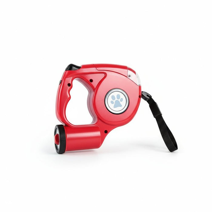 Uittrekbare hondenriem – Met lampje & afvalbakje – Inclusief zakjes - Bivakshop