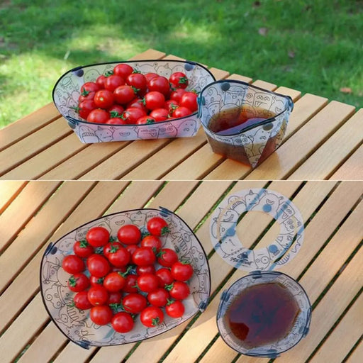 Ultra Light opvouwbaar outdoor servies – Compacte schalen, Borden & Koffiefilters – Multi - inzetbaar & Draagbaar - Bivakshop