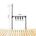 Ultralicht opbergrek voor outdoor – Aluminium tafelrek – Met haken voor servies & accessoires - Bivakshop