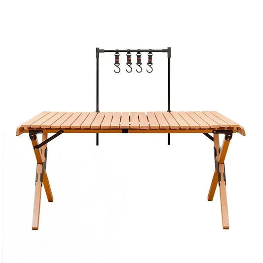 Ultralicht opbergrek voor outdoor – Aluminium tafelrek – Met haken voor servies & accessoires - Bivakshop