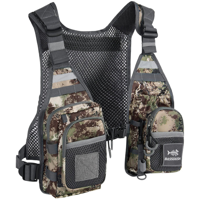 Ultralicht Vliegvisvest Bassdash FV08 – Chest Pack & Verstelbaar (Unisex) - Bivakshop