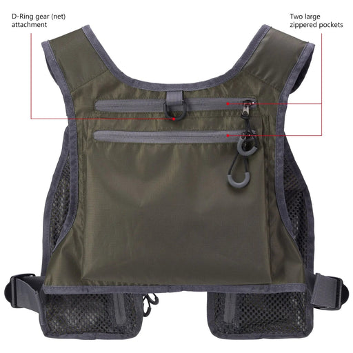 Ultralicht Vliegvisvest Bassdash FV08 – Chest Pack & Verstelbaar (Unisex) - Bivakshop