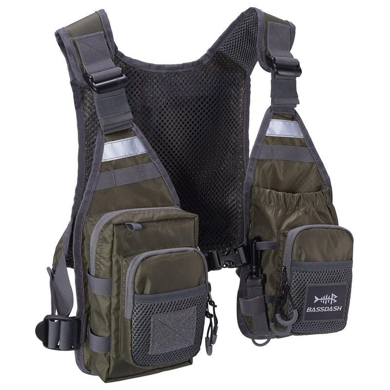 Ultralicht Vliegvisvest Bassdash FV08 – Chest Pack & Verstelbaar (Unisex) - Bivakshop