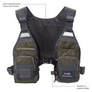 Ultralicht Vliegvisvest Bassdash FV08 – Chest Pack & Verstelbaar (Unisex) - Bivakshop