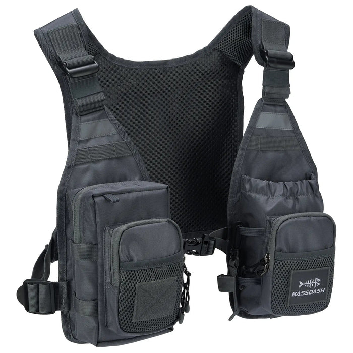 Ultralicht Vliegvisvest Bassdash FV08 – Chest Pack & Verstelbaar (Unisex) - Bivakshop